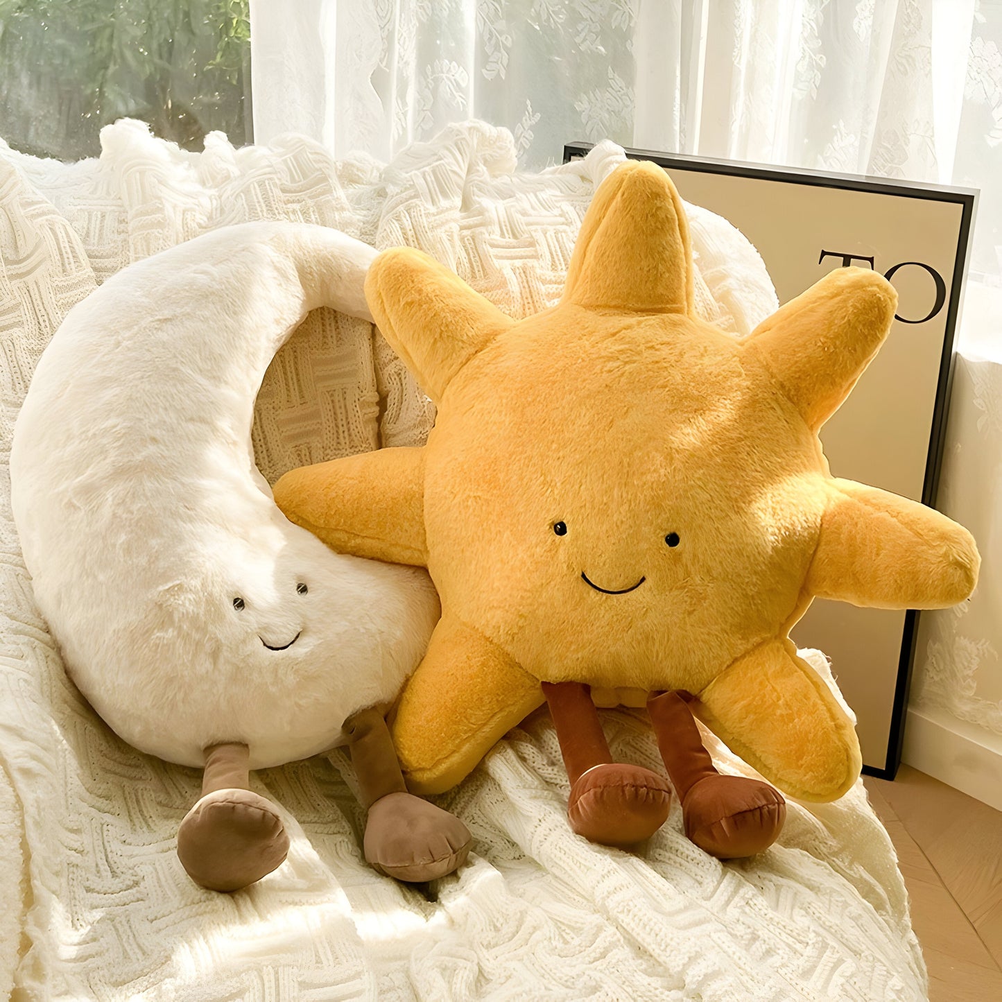 CloudMoon Kissen – Weiche Tatami-Kissen mit Mond- und Sonnenmotiven
