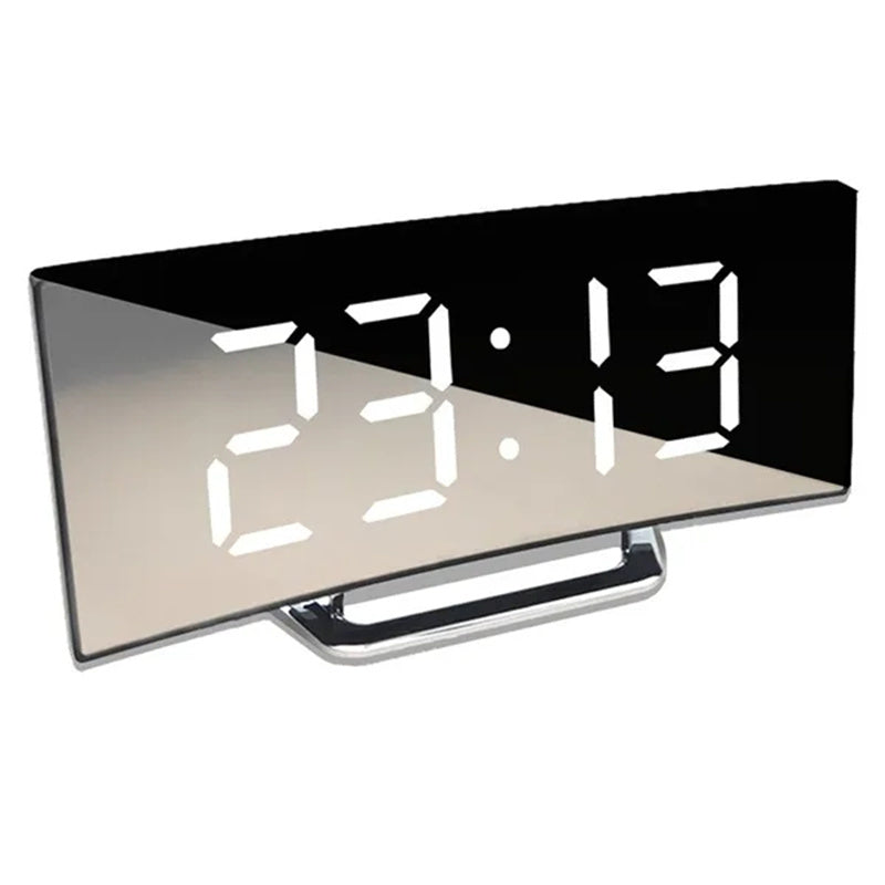 CurveTime Digitaler Wecker – Kompakter Wecker mit gekrümmtem Display und modernem Design | Brehn