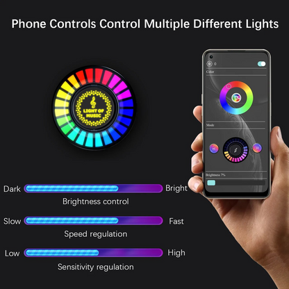 Auto Sound Pickup Licht | Tragbares RGB Vergnügen unterwegs | Brehn