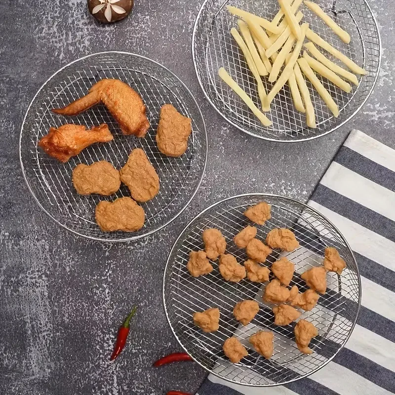 Stapelfähige Heißluftfritteusen-Racks | Platzsparendes Frittieren leicht gemacht | Schüsselheber