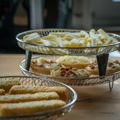 Stapelfähige Heißluftfritteusen-Racks | Platzsparendes Frittieren leicht gemacht | Schüsselheber