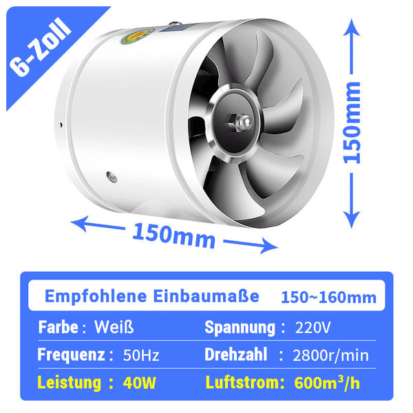 Super-Saugventilator | Leiser, leistungsstarker Extraktor | Brehn