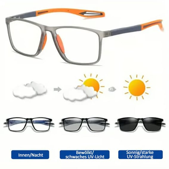 Phototrope Bifokalbrille | Stylische adaptive Linsen | Brehn