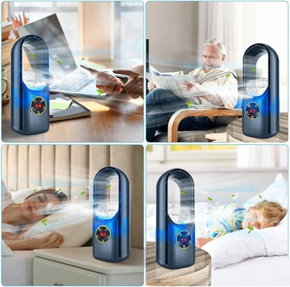 Brehn Klingenloser Luftkühler – tragbarer Turmventilator mit Wassertank und LED-Display
