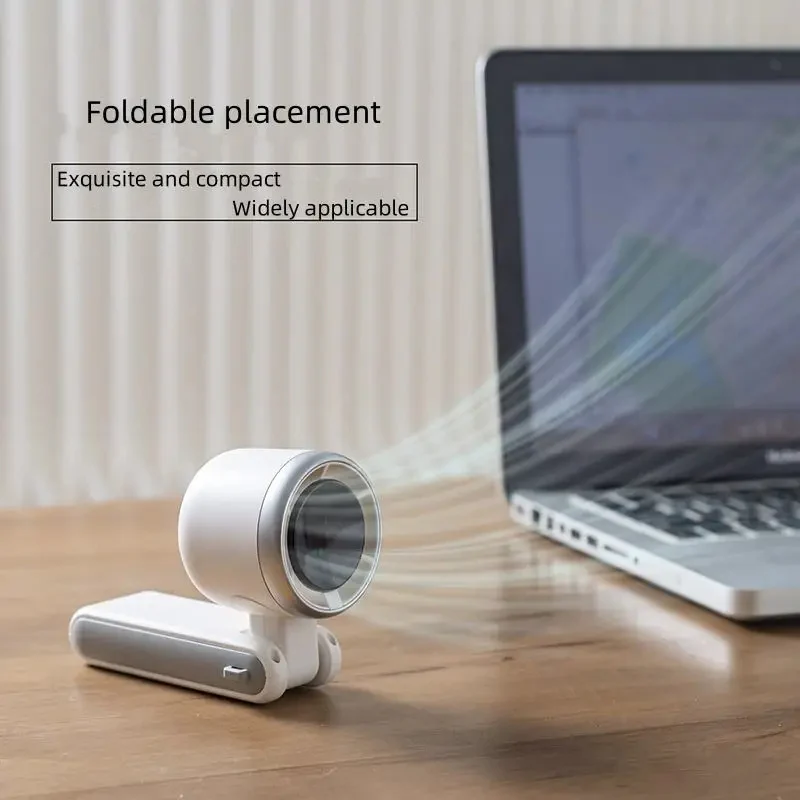 Faltbarer Handventilator mit Digitalanzeige