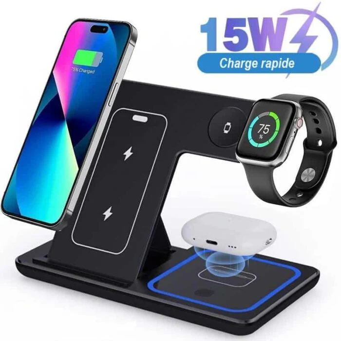 3-in-1-Wireless-Induktionsladegerät für iPhone