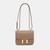 Kleine Schultertasche, quadratisches Muster mit Palmenblattmotiv