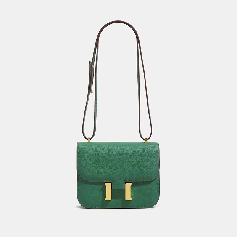 Kleine Schultertasche, quadratisches Muster mit Palmenblattmotiv