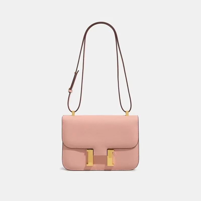 Kleine Schultertasche, quadratisches Muster mit Palmenblattmotiv