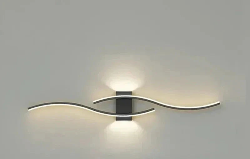 Moderne LED Wandleuchte – Wellenförmiges Design, Minimalistischer Stil | Brehn