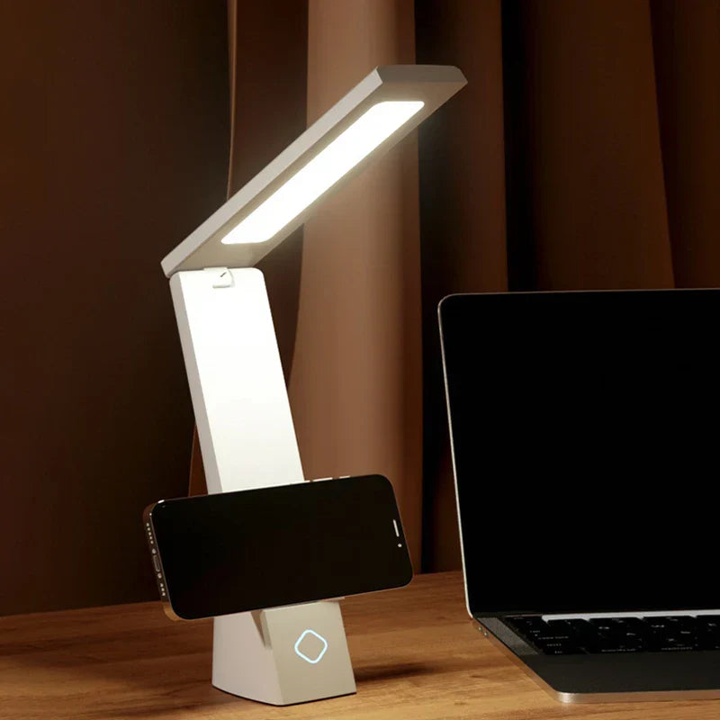 Dimmbar LED Schreibtischlampe mit flexiblem Arm – Moderne USB-Tischleuchte fürs Büro | Brehn