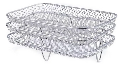 Stapelfähige Heißluftfritteusen-Racks | Platzsparendes Frittieren leicht gemacht | Schüsselheber