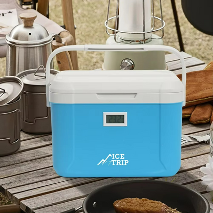 Kühlbox 5 L – rotomoldet, PU-Isolierung, integriertes Thermometer, bis 48 h kalt & 12 h warm, für Camping und Reisen