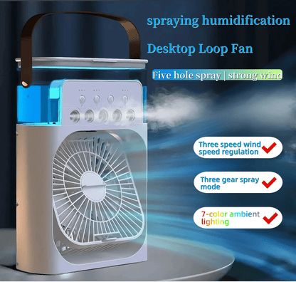 Tragbarer leiser 3-in-1 LED Kühlventilator | Brehn