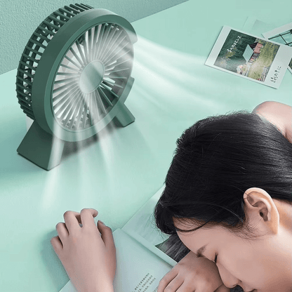 Mini Elektrisch Tragbarer Wiederaufladbarer und Lautloser Ventilator | Brehn