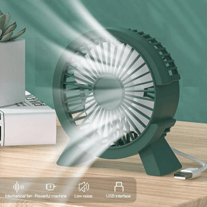 Mini Elektrisch Tragbarer Wiederaufladbarer und Lautloser Ventilator | Brehn
