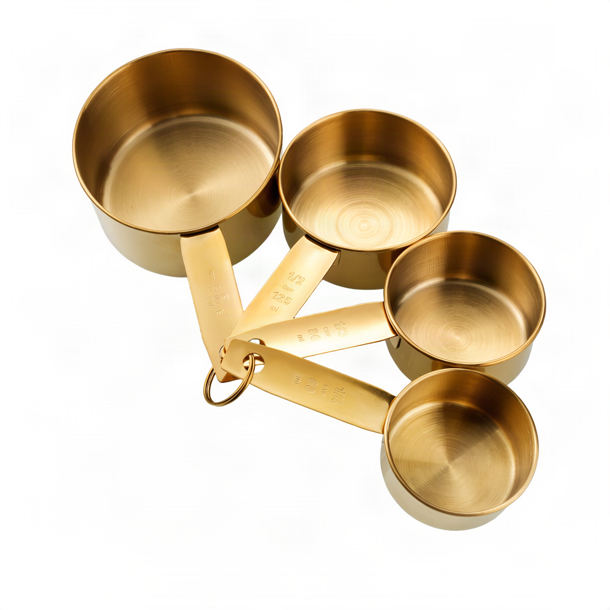 Edelstahl-Messlöffel und Messbecher-Set, 6-teilig
