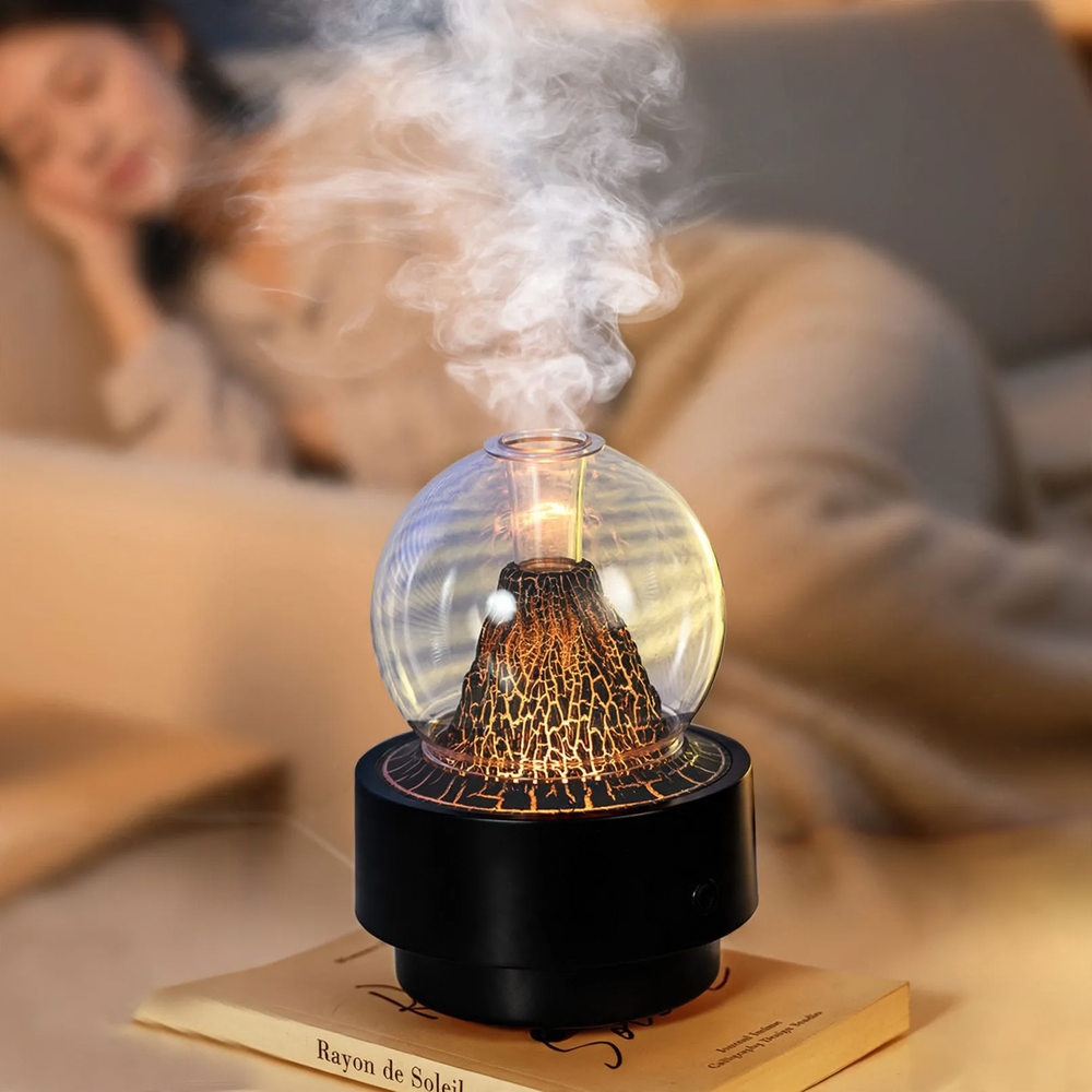 Vulkan-Aromatherapie-Diffuser mit Flammeneffekt, Modell LA-0657-1