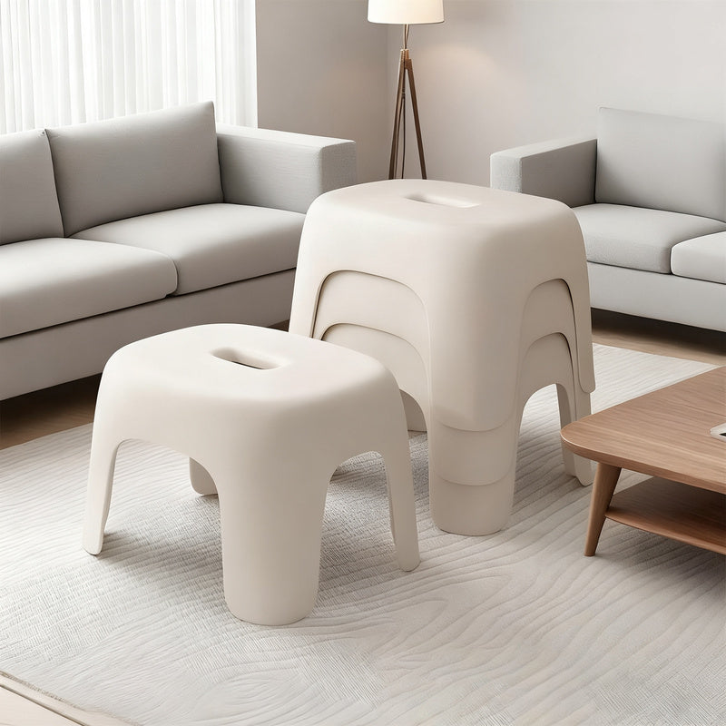 Kunststoff-Hocker, quadratisch, robust