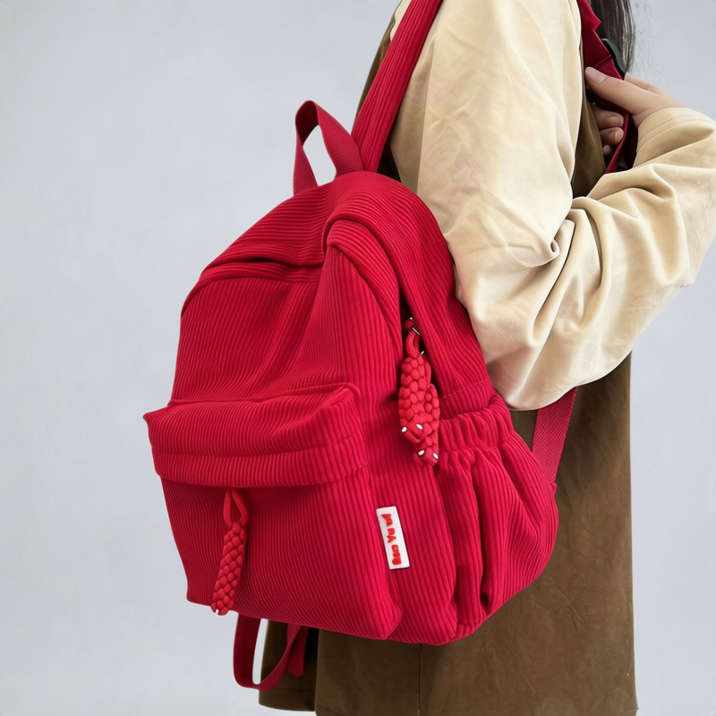 Damen-Rucksack, Cord, 20–35 L, für 13-Zoll-Laptop
