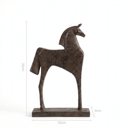 Tierskulptur aus Harz, Pferd oder Rind
