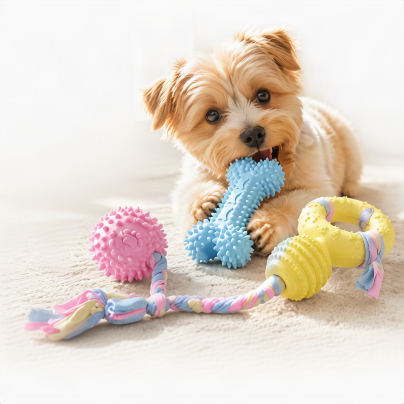 Gummi-Spielball für Hunde mit Schwanz