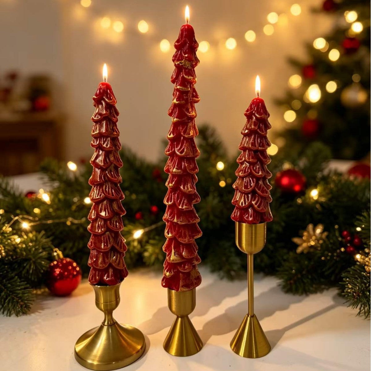 Weihnachtsbaum-Duftkerze, Sojamischung, handgefertigt