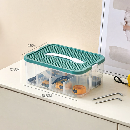 Organizer-Box mit Fächern, Edelstahl, Modell yz-3271-2
