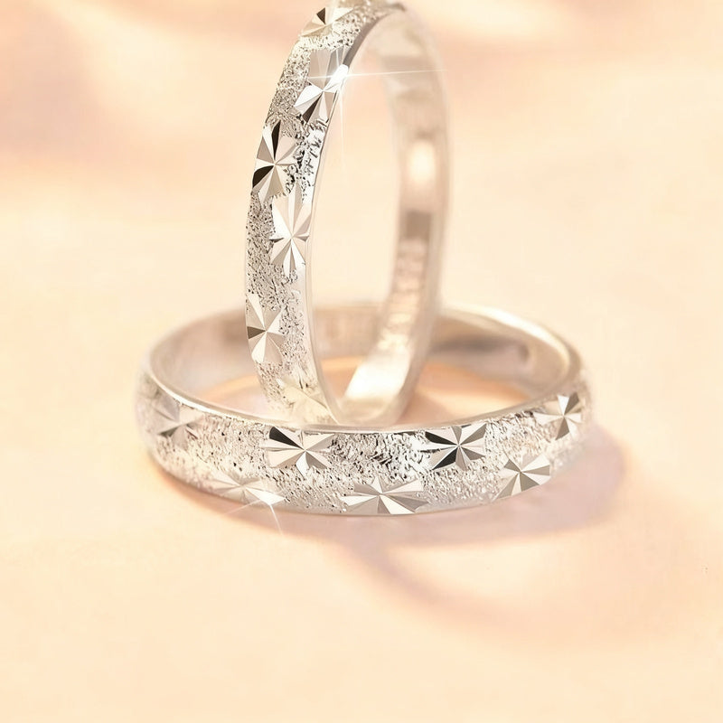 Sternring für Paare, geometrisches Design