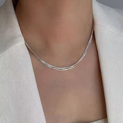 Perlenkette mit Silberverschluss, Perlen 4–12 mm