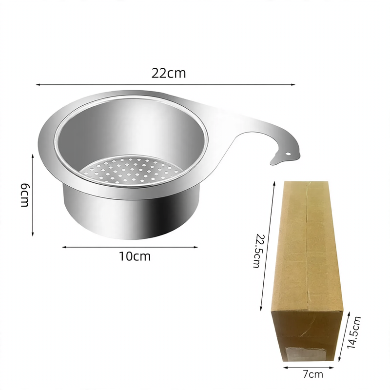 Edelstahl-Abtropfkorb für die Spüle, hängbar