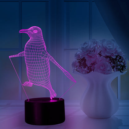 LED-Nachtlicht Pinguin mit Farbwechsel und Touchsteuerung