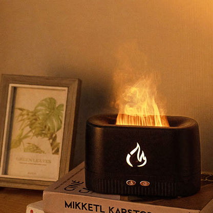 Tisch-Aromadiffusor mit Flammeneffekt und LED-Licht