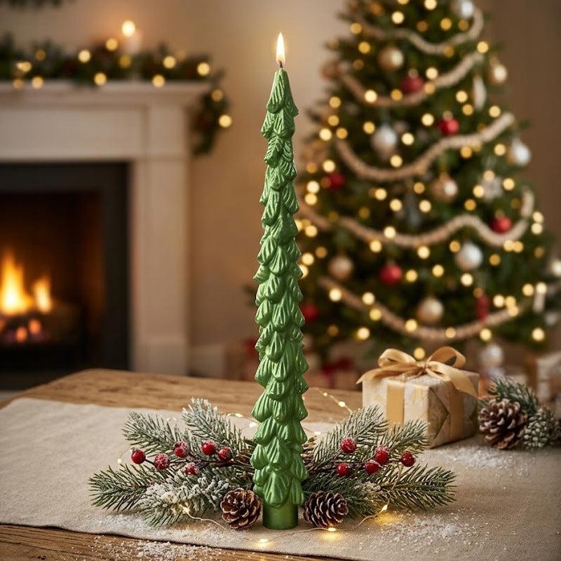 Weihnachtsbaum-Duftkerze, handgefertigt