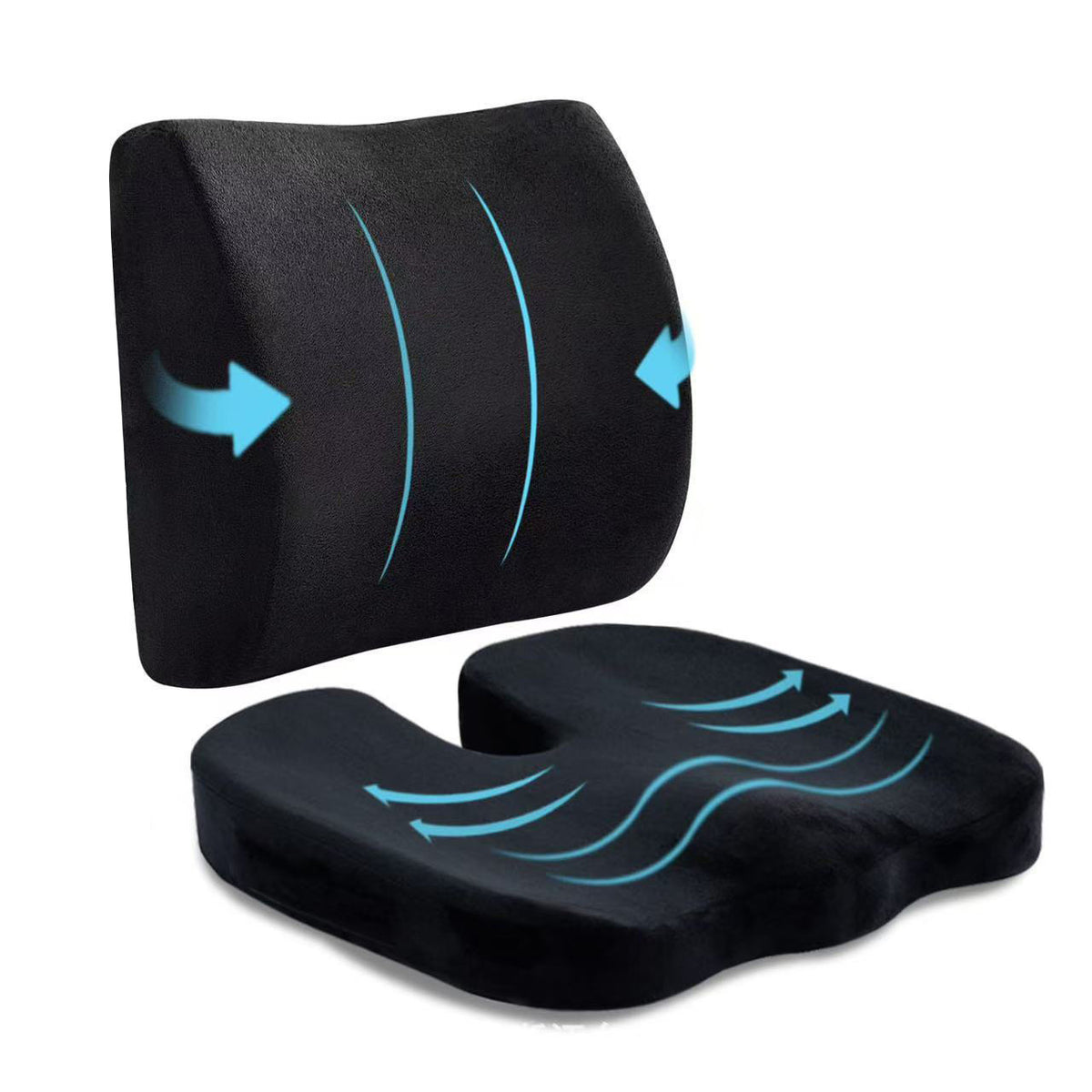 Gel-Sitzkissen mit Memory-Foam, 45×36×7 cm