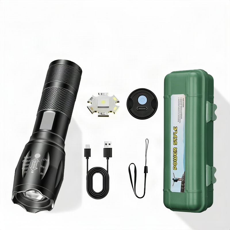 Aluminium-Taschenlampe, 3000 mAh