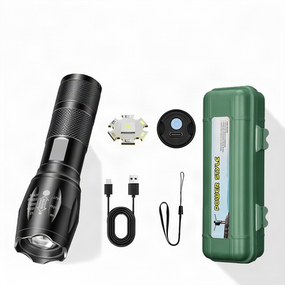 Aluminium-Taschenlampe, 3000 mAh