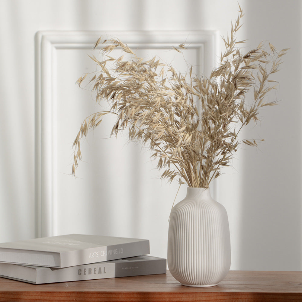 Keramikblumenvase, Landhausstil, Webstruktur