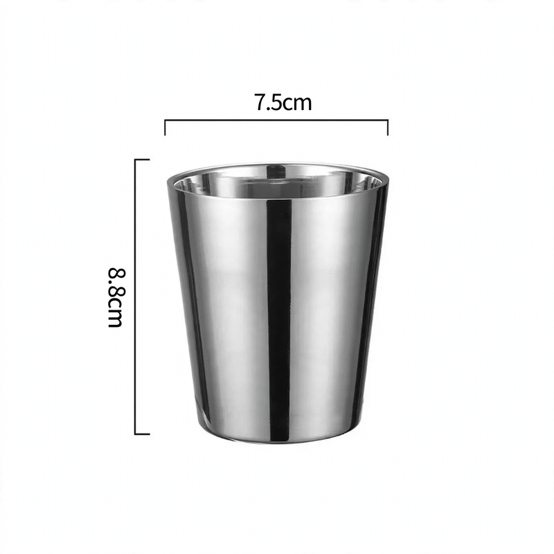 Doppelwandiger Edelstahlbecher, 175–260 ml