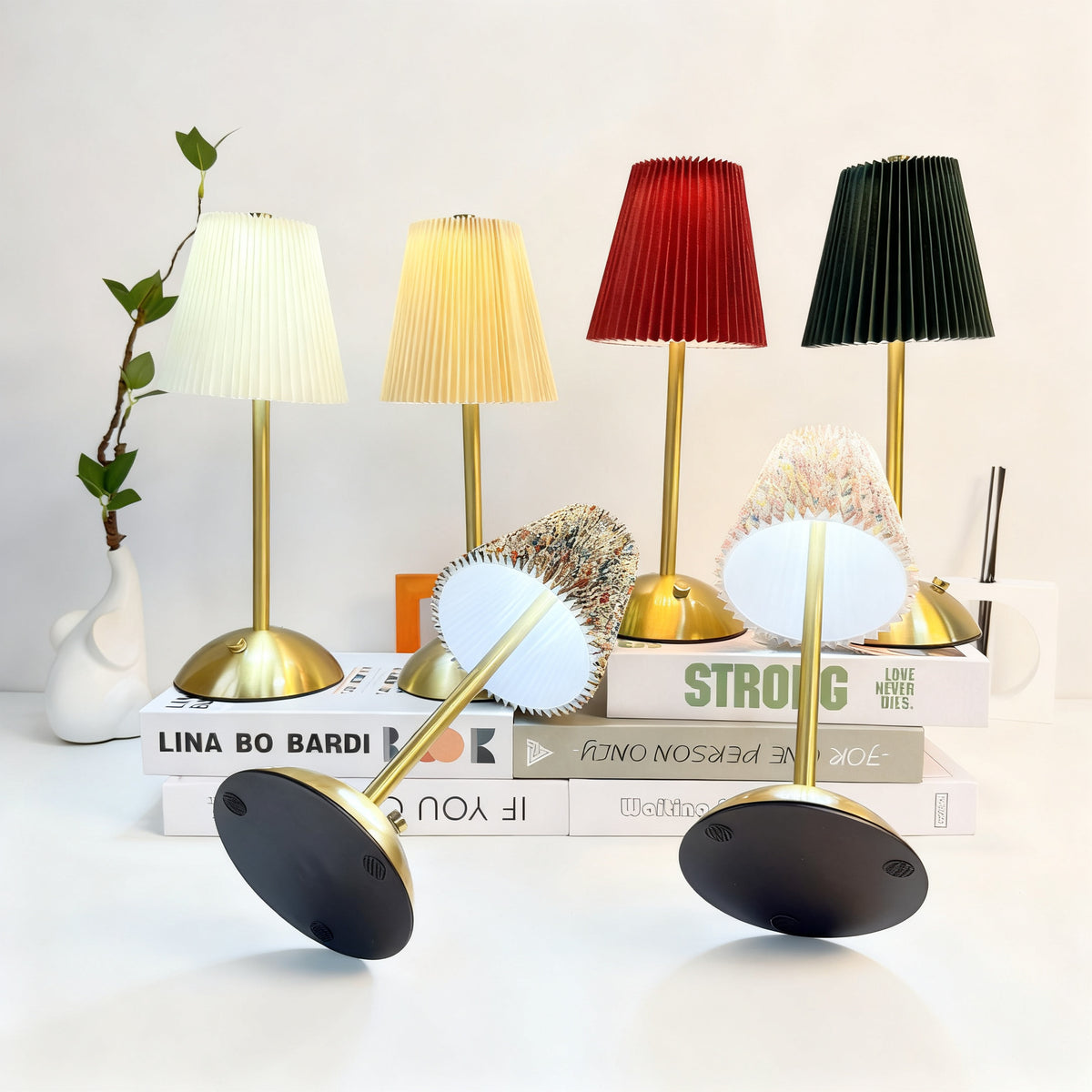 Stoff-Tischlampe mit Touchschalter, 12 Modell