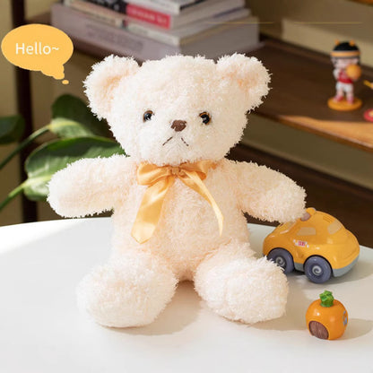 Plüsch-Teddybär mit Schleife, 25–30 cm