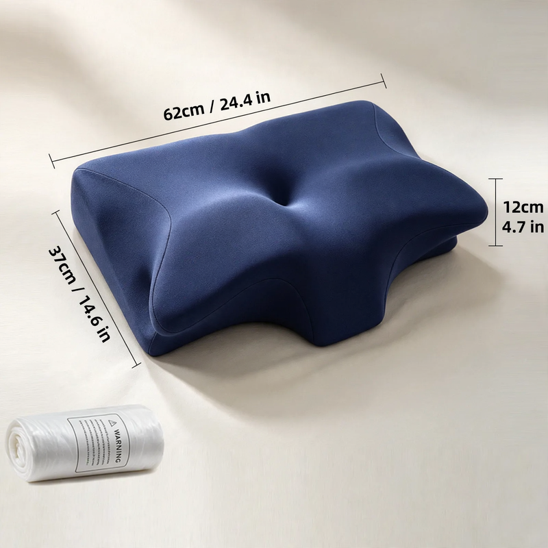 Nackenkissen, Schmetterlingsform, Memory-Foam, Bambusgewebe