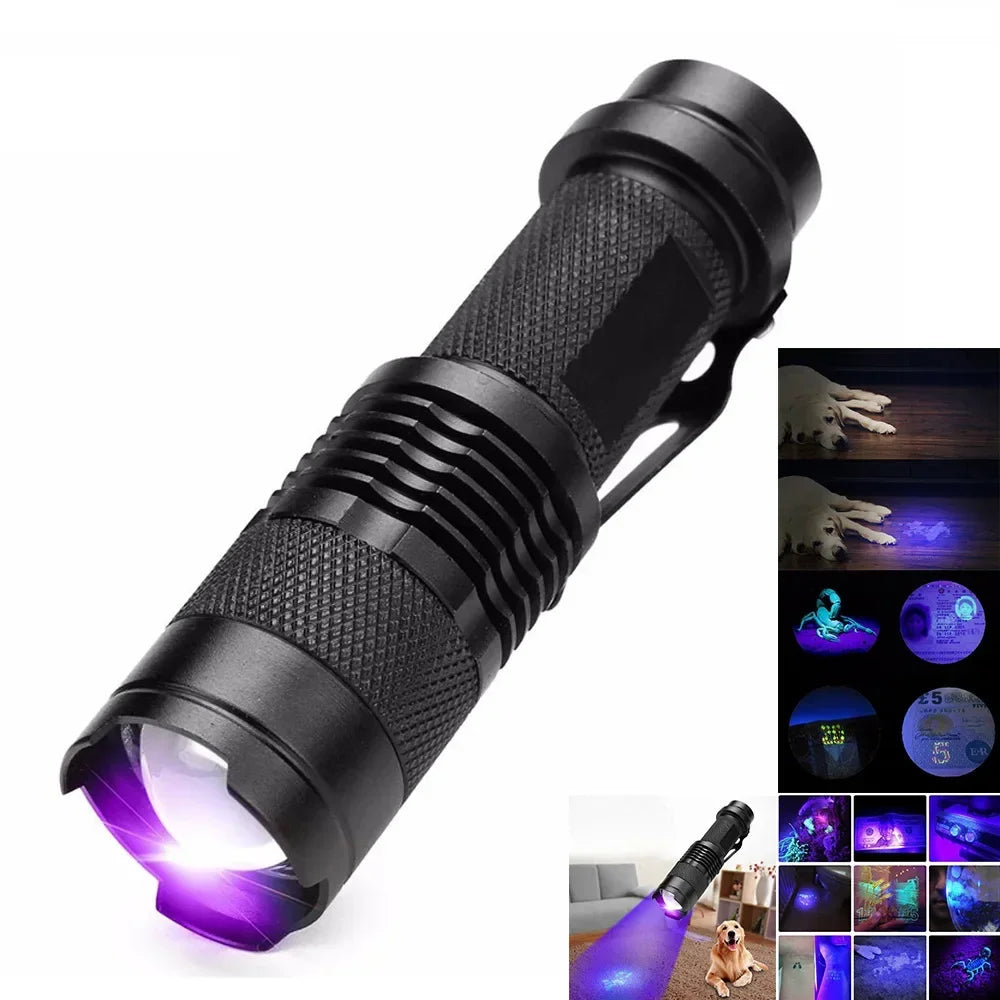 LED UV Flashlight - Ultraviolet Inspection Lamp for Pet Urine and Stain Detection