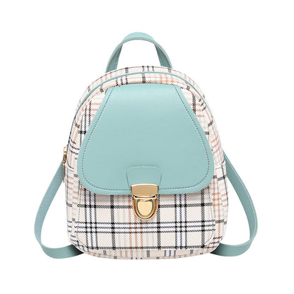 PU-Rucksack mit Gittermuster, wasserfest