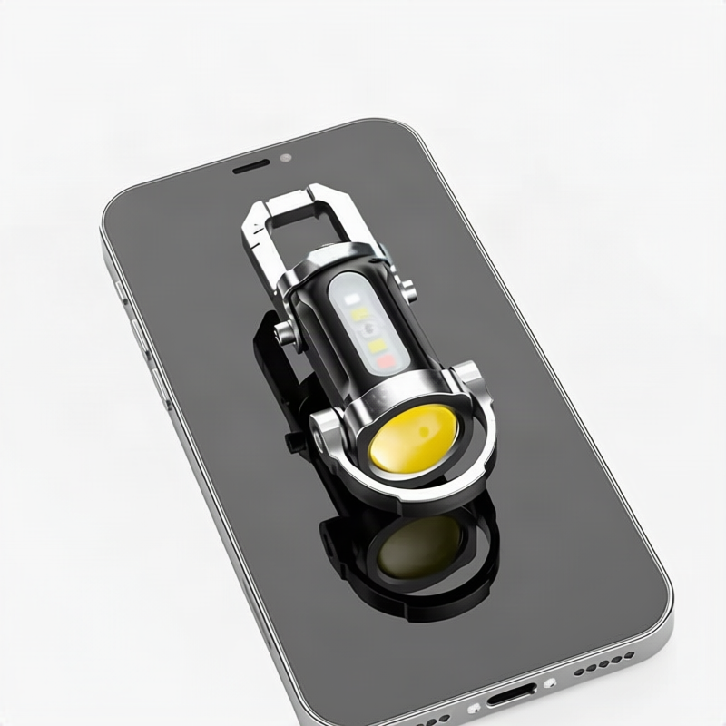 Mini-Taschenlampe mit Schlüsselanhänger, LED