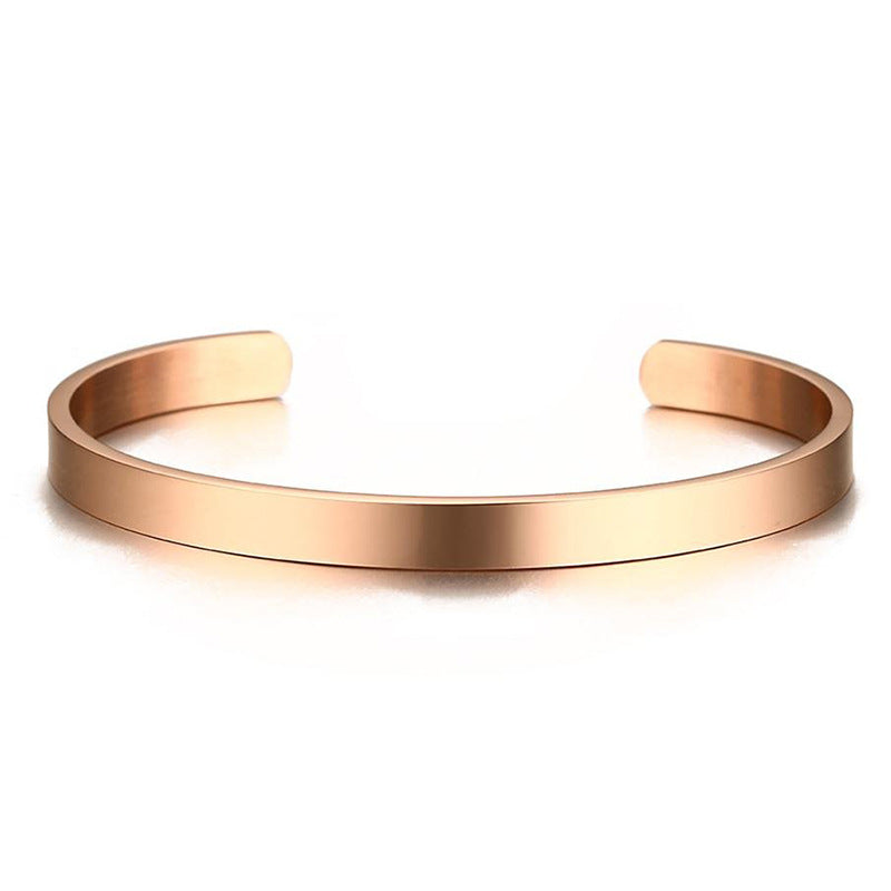 Armband aus Edelstahl, offen, glatte Oberfläche