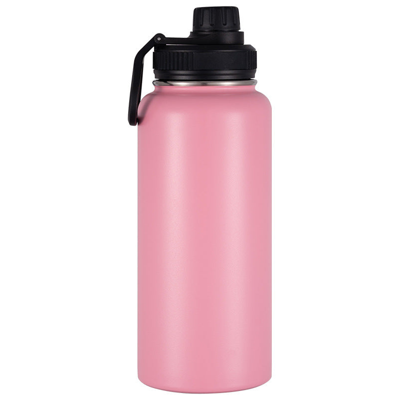 Isolierte Edelstahl-Trinkflasche mit Tragegriff