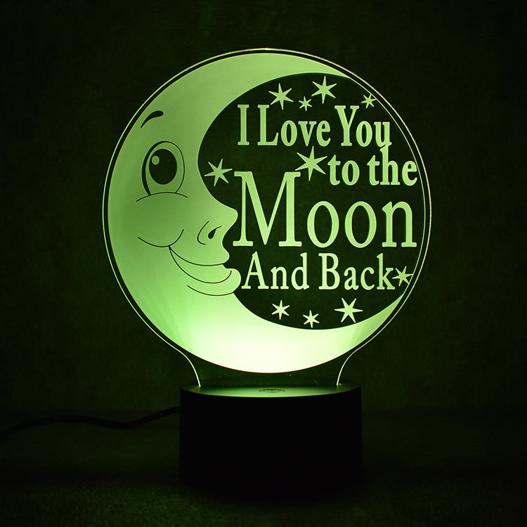 3D-LED-Nachtlicht Mond mit Farbwechsel