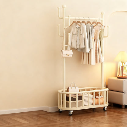 Bewegliche Garderobe aus Kohlenstoffstahl, Nordisch