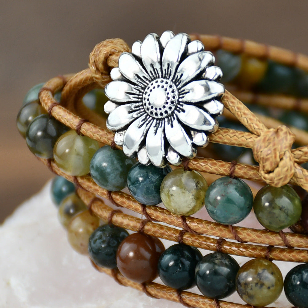 Wickelarmband aus Natursteinen
